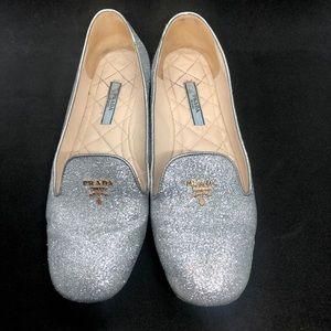 Prada Glitter Flats, Size 6